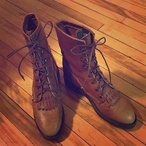 Women's Justin Lace Up Boots NWOT